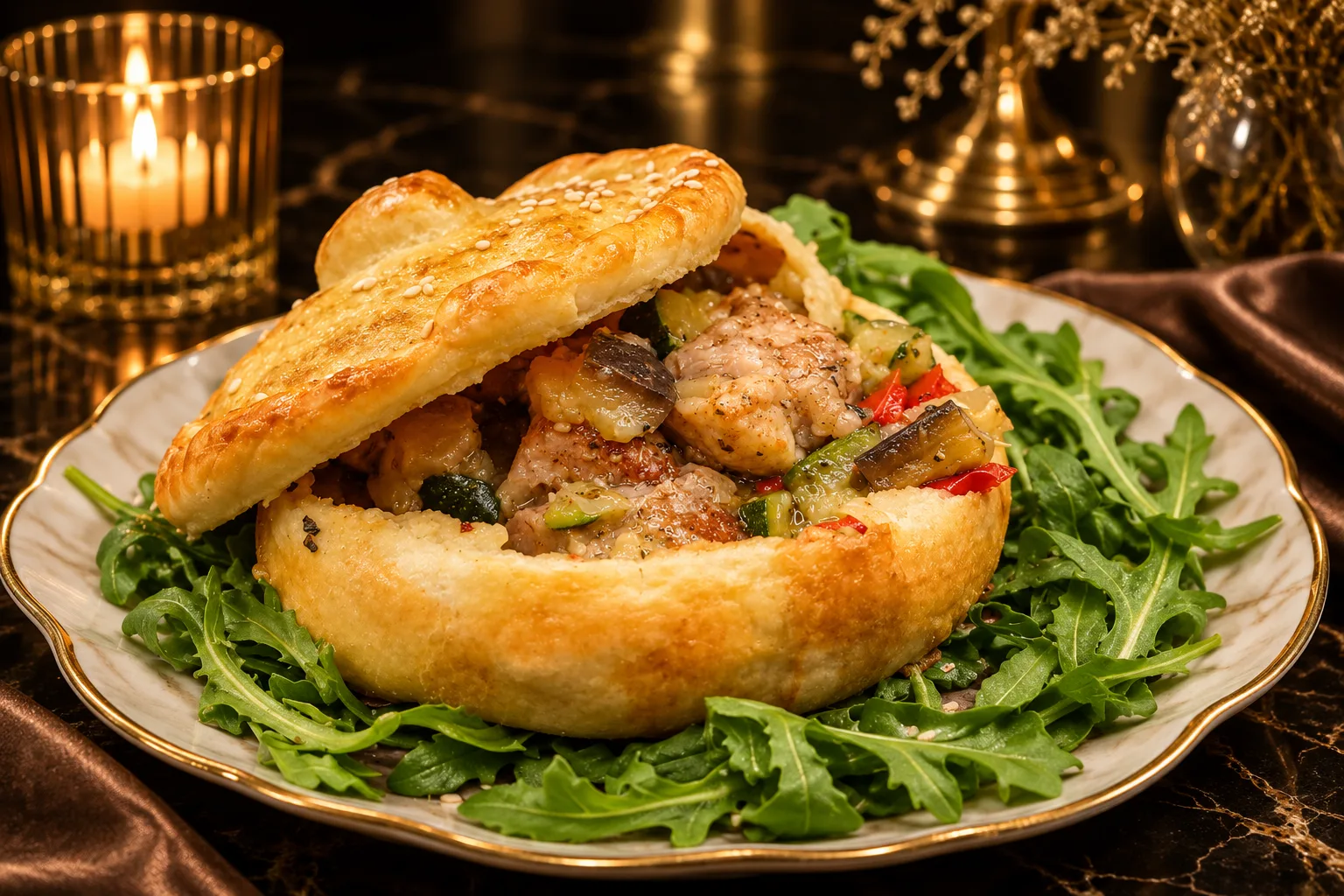 DOSHADO — bread bowl meat salad