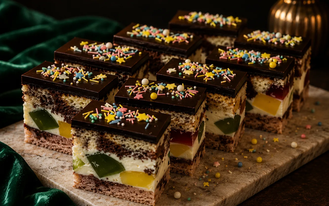 DOSHADO — cake squares sprinkles