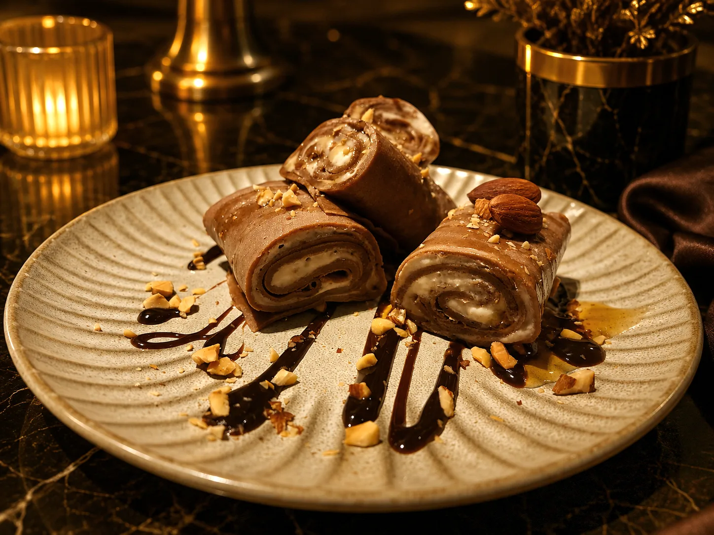 DOSHADO — chocolate crepe rolls