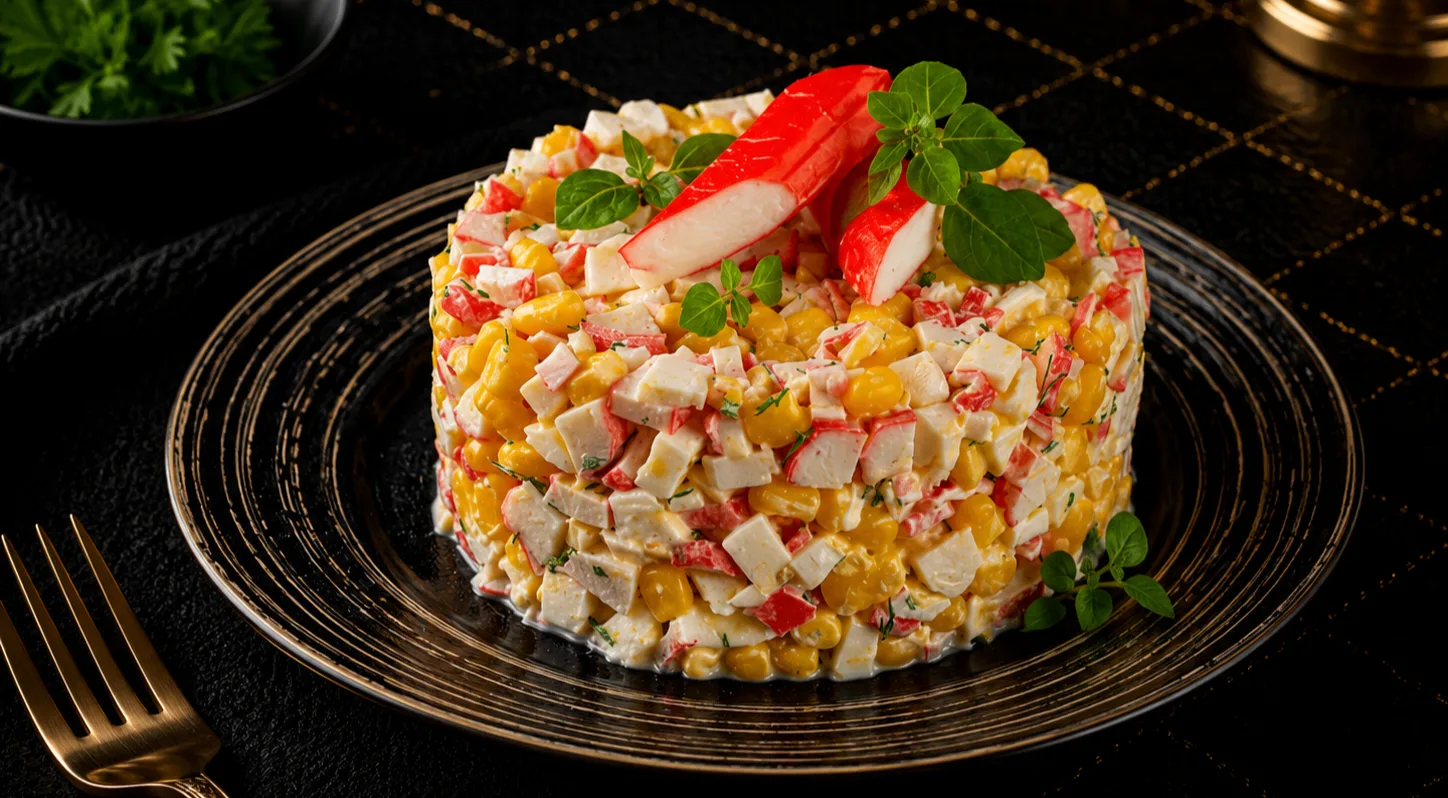 DOSHADO — crab corn salad cake