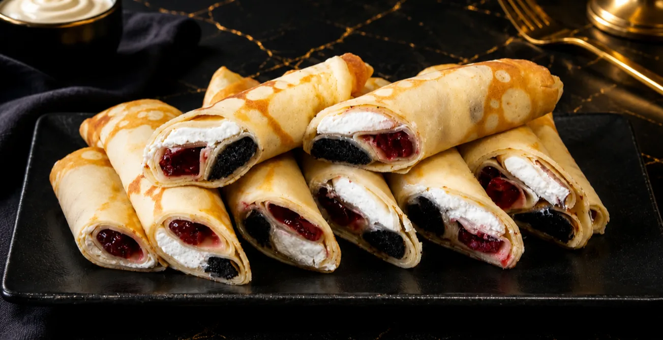 DOSHADO — crepe rolls berry cheese