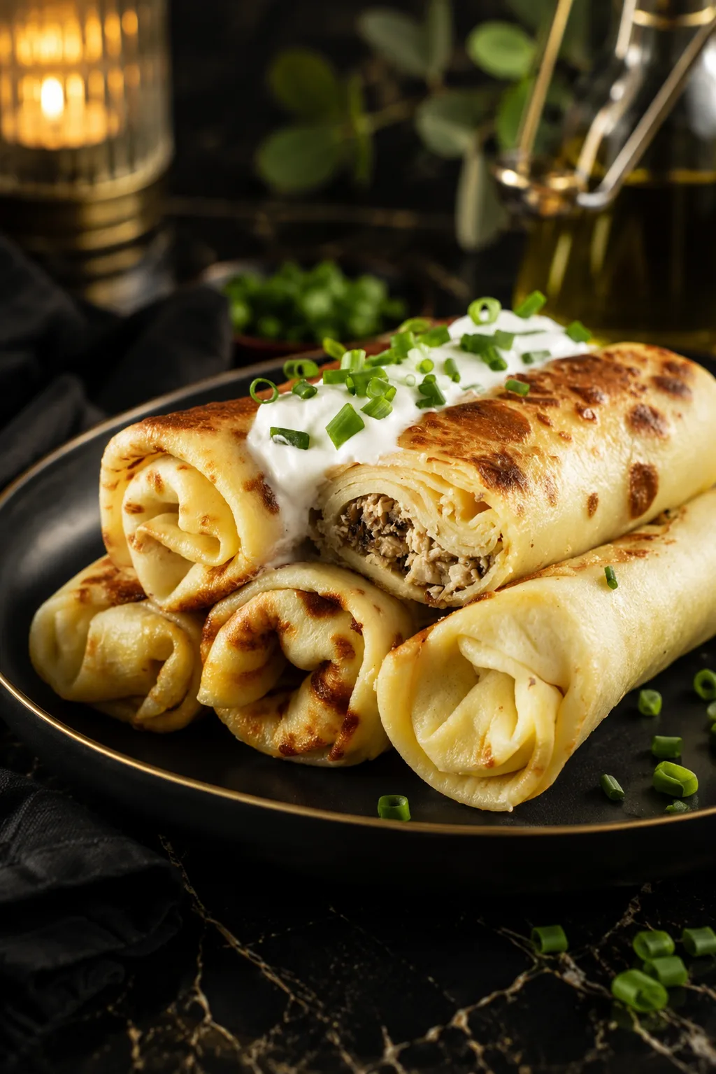 DOSHADO — crepe rolls mushroom