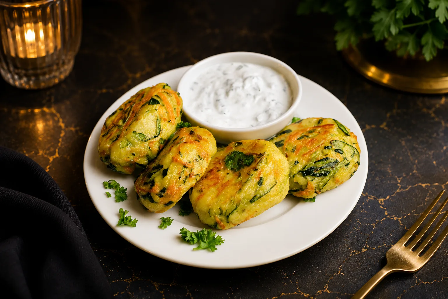 DOSHADO — green fritters dip