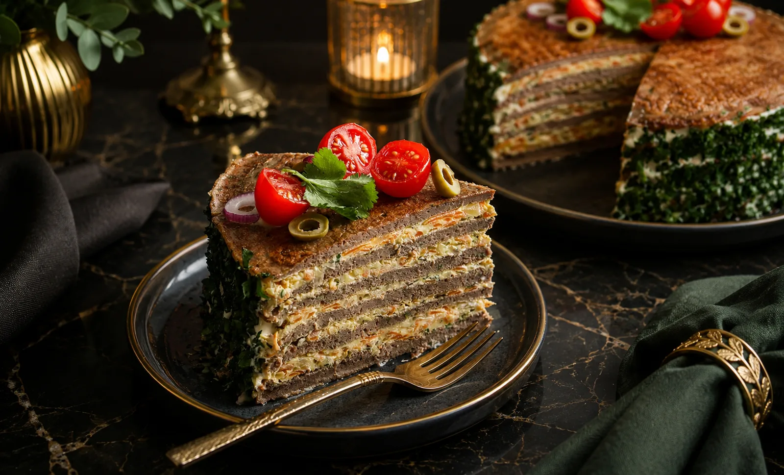 DOSHADO — layered cake slice