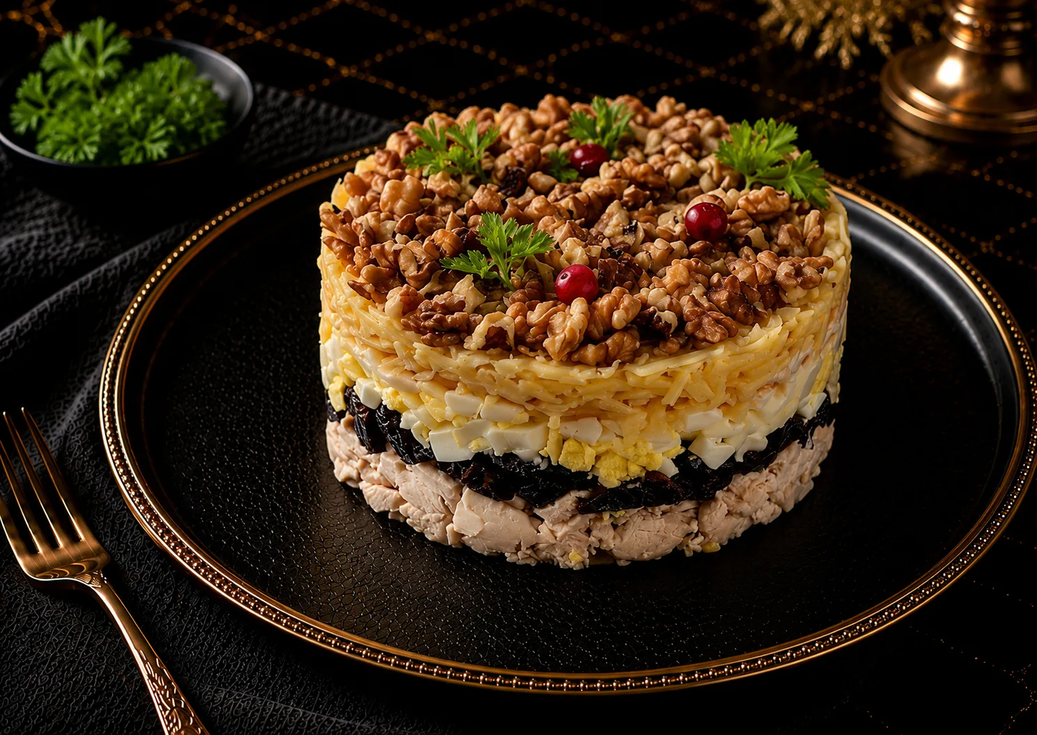 DOSHADO — layered salad walnut