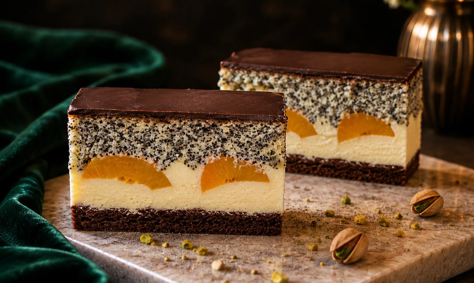 DOSHADO — poppyseed peach cake